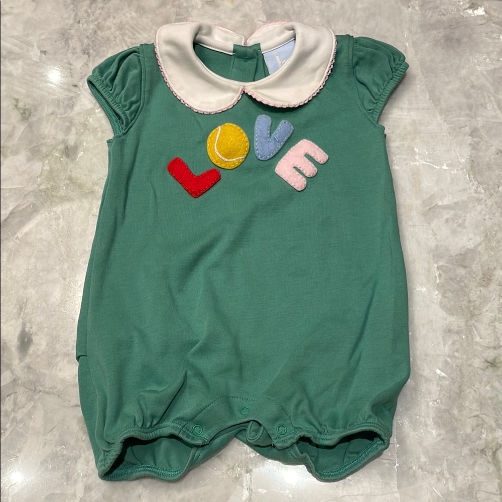 Baby Romper with LOVE Embroidery